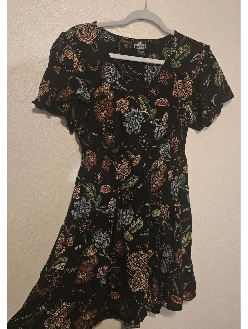 Angie Floral Flutter Sleeve Dress – Boho Cottagecore